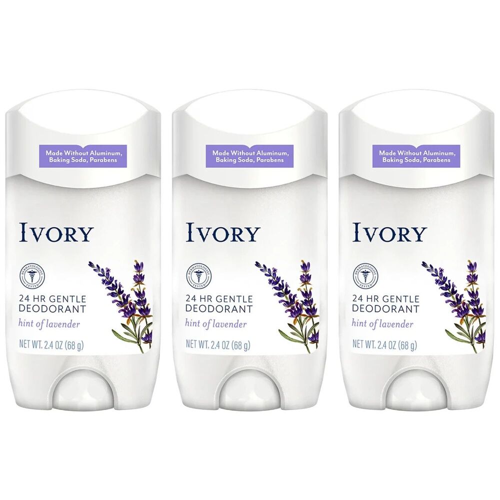3-PACK Ivory Gentle Deodorant Lavender 2.4 oz